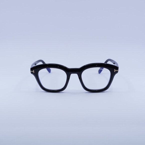 Tom Ford FT5961-B 001 Eyeglasses Black 49mm Square Frame, Blue Light Block Lens - Picture 4 of 9